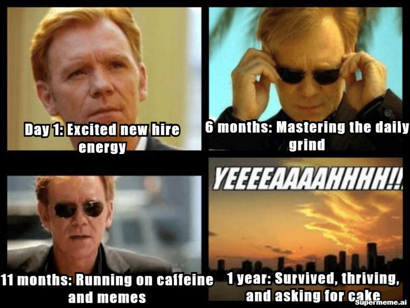 Funny 1 year work anniversary meme 8