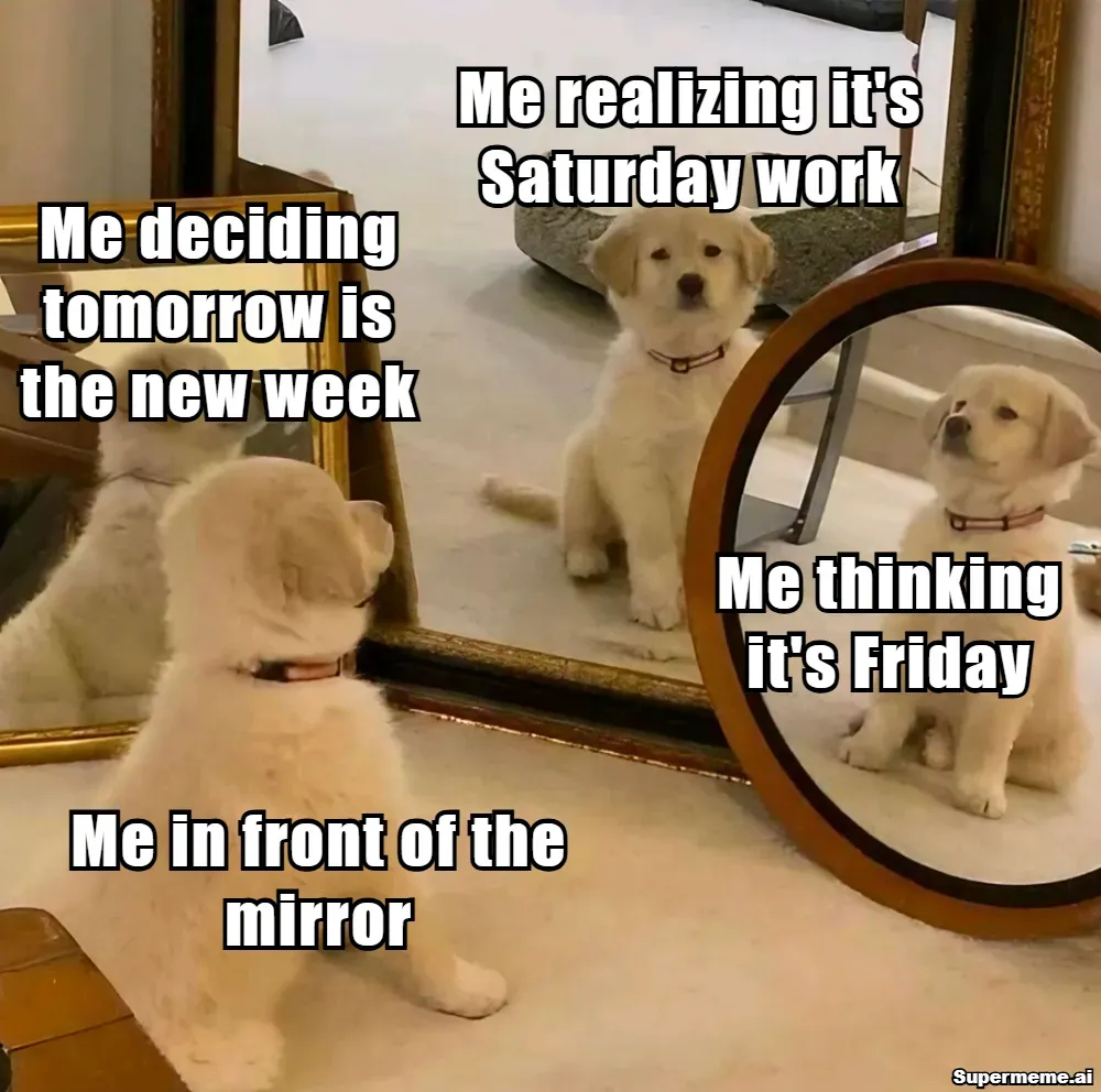 Funny saturday work meme 9