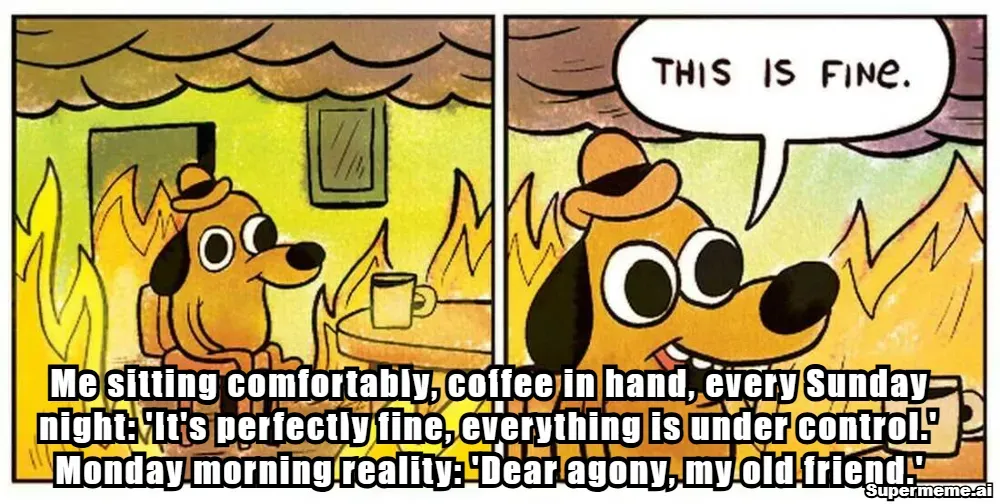 Funny sunday work meme 8