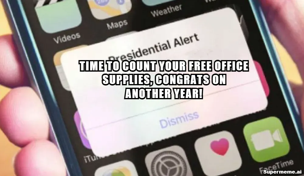 Funny work anniversary meme 7