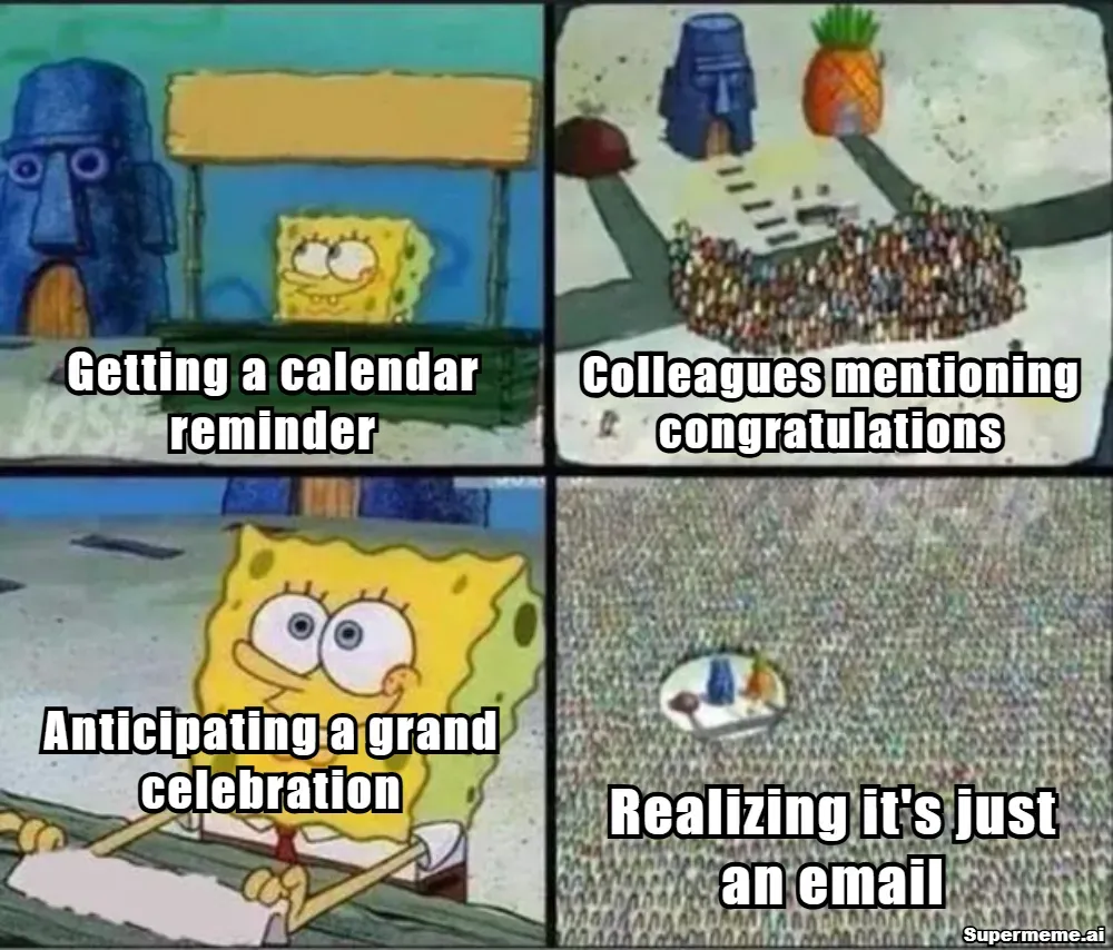 Funny work anniversary meme 12