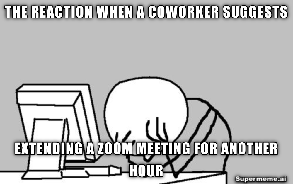 Funny zoom meeting meme 17