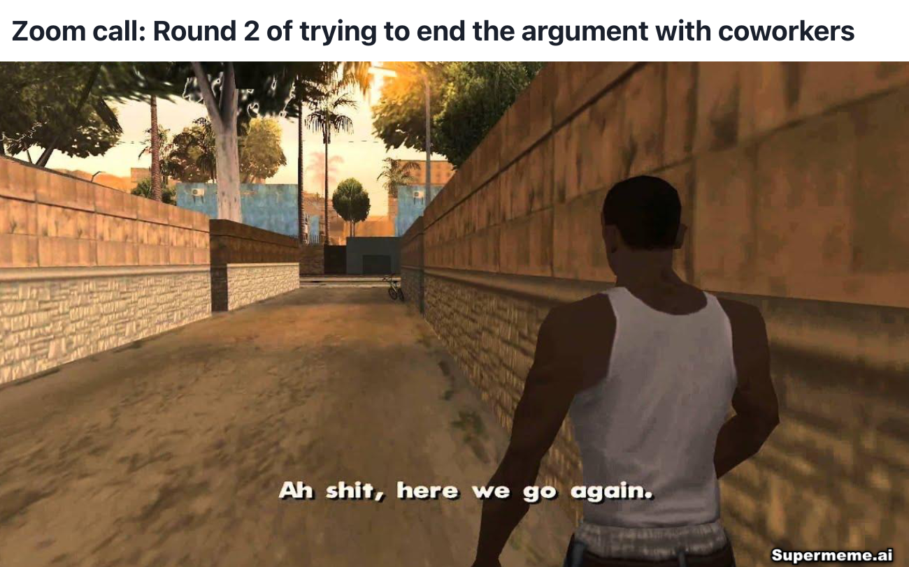 Funny zoom meeting meme 6