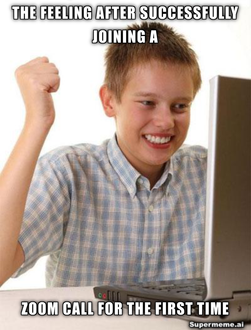 Funny zoom meeting meme 2