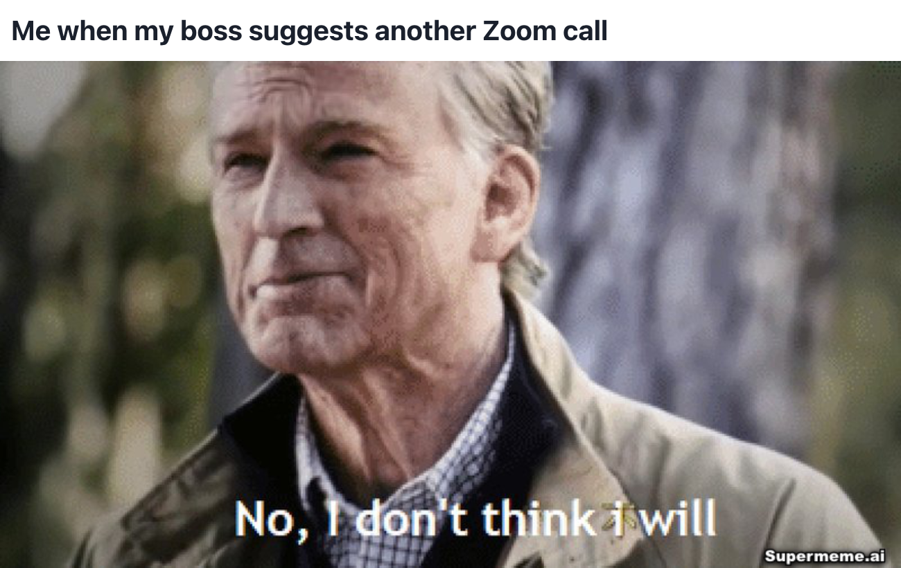Funny zoom meeting meme 7